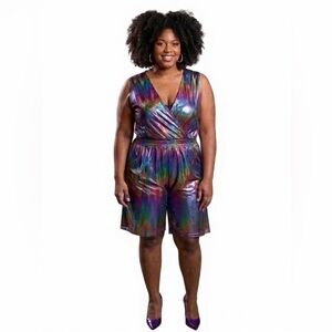 Iridescent Sleeveless Jumpsuit